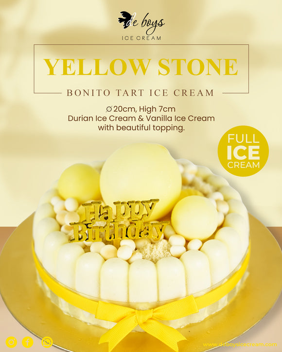 Bonito Tart - YELLOW STONE (Durian & Vanilla)