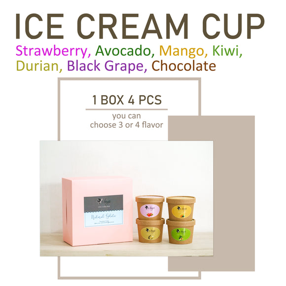 CUP ICE CREAM - 4 flavors/ box